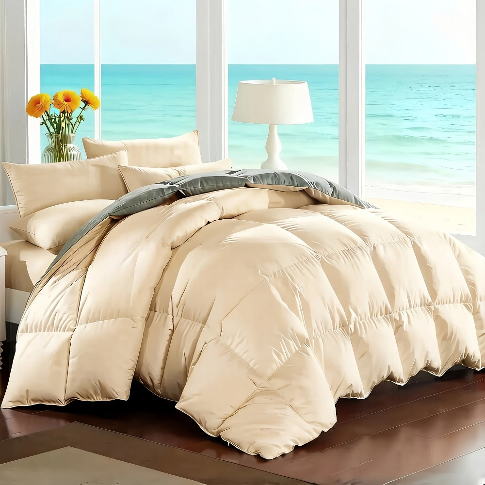 Comforter Set 7-Piece Bed in a Bag Queen King Full Soft Microfiber Down Alternative Comforter Fitted Sheet Flat Sheet Pillow Shams Pillowcases All Season Bedding Set 34 Colors