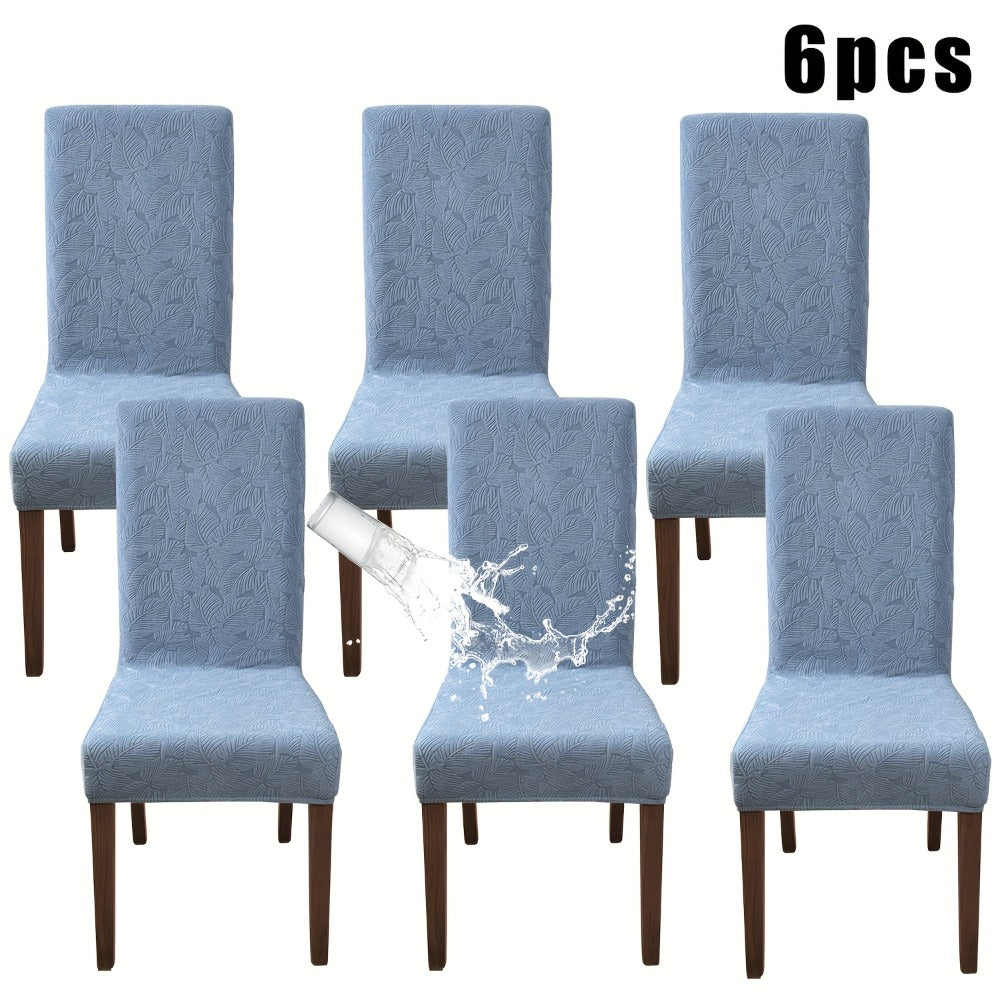 Stretch Dining Chair Covers Set of 4/6 - Plant Print Slipcovers for Dining Room Kitchen Chairs, Elastic Parsons Chair Protector, Home Decor