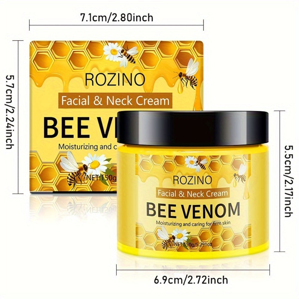 Bee Venom Face & Neck Lifting Firming Cream 150g with Hyaluronic Acid & Vitamin E ¨C Anti-Aging Moisturizer for Tightening, Hydrating & Smoothing Skin