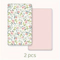 Fitted Sheet 2 Pack Super Soft Microfiber Mattress Cover Cute Animal Flower Pattern Pink Flower Whale Deer Home Travel Machine Washable Unisex Christmas Gift
