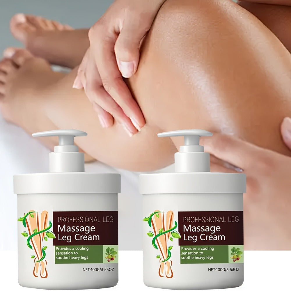 Leg Massage Cream with Snakehead & Bee Venom ¨C Multi-Functional Relief, Long-Lasting Moisture, Lightweight Non-Greasy Formula | Gentle for Sensitive Skin | Muscle & Posture Support | 100G