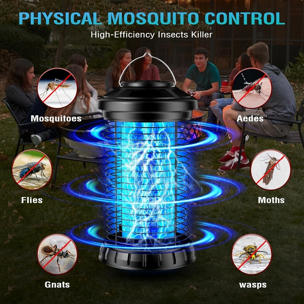 Portable Bug Zapper 4200V ¨C Electric Mosquito Killer & Indoor Fly Trap, UV Insect Zapper for Home, Bedroom, Kitchen, Backyard & Camping, Chemical-Free Bug Repellent Mosquito Trap ¨C Black