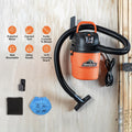 Portable Wet Dry Vacuum Cleaner 1.5 Gallon 2 Peak HP Shop Vac with Blower Function, Compact Car Interior Vacuum for Home Workshop Garage Auto Detailing