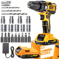 21V Cordless Drill Brushless Impact Wrench Multifunctional ¨C Lithium Battery, Quick Charger, Variable Speed, Tighten Screws & Bolts, Compact Power Tool for Home, Car Repair & DIY ¨C Multiple Battery & Bundle Configurations