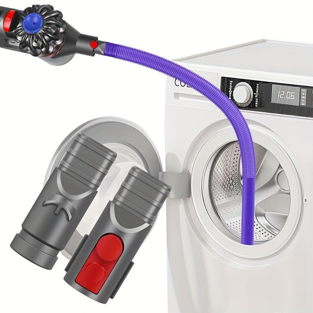 Dryer Vent Cleaner Kit Vacuum Hose Attachment for Dyson V15 V12 V11 V10 V8 V7 V6 ¨C Flexible Lint Remover Dryer Vent Cleaning Brush with Vacuum Attachment, Reduces Fire Hazard