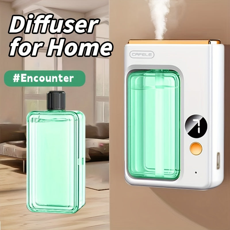 Aroma Diffuser & Humidifier 2-in-1 ¨C USB Powered, 7-Level Mist, Odor Eliminator, Includes Essential Oil (Shangri-La or Encounter), Compact Air Moisturizer & Fragrance Diffuser for Home, Office & Bedroom