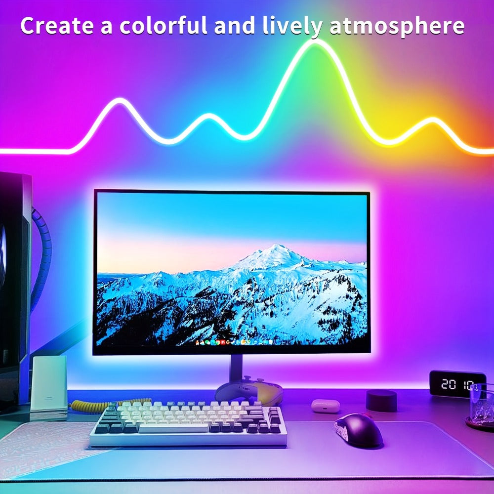 Neon Rope Lights 100ft RGB LED with App & Remote Control, 2 Rolls of 50ft Flexible Neon LED Strip, 24V Safe Low Voltage, for Bedroom, Room Decor, Gaming Setup, Indoor Accent & Holiday Lighting