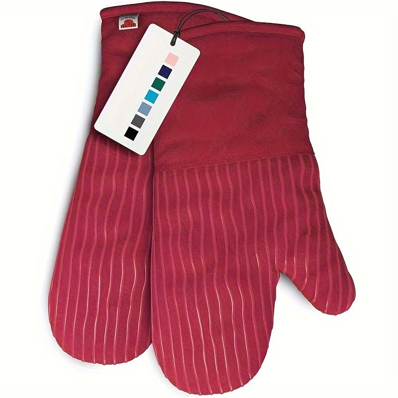 Oven Mitts and Pot Holders Set 6 Piece Heat Resistant Kitchen Gloves Non-Slip Cooking Mitts with Potholder