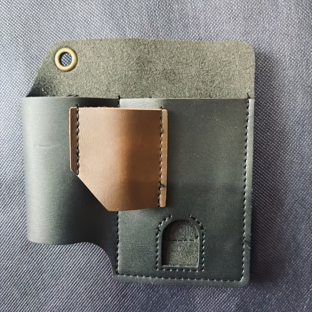 Multitool Belt Holster with Belt Clip & Loop, EDC Everyday Carry Organizer Sheath for Multi-Tools, Flashlight & Pen Holder, 4x5.5x1 Inch, Fits Leatherman Gerber & Most Multitools, Black & Brown