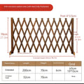 Expandable Wooden Pet Gate Fence Freestanding Retractable Indoor Outdoor Safety Barrier for Dogs Cats - Dark Style Thickened Wood Yard Garden Play Area Divider 27.56 Inch and 35.43 Inch Height Options