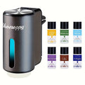 Car Air Freshener Diffuser USB Aromatherapy Humidifier with 3 6 10 Bottles Essential Oils 0.34oz Adjustable Fragrance Output Vehicle Scent Diffuser Gray Blue Red
