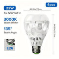 A21 LED Light Bulb 22W 3000 Lumens 200W Equivalent High Brightness Non-Dimmable ¨C E26 Base 3000K Warm White & 5000K Daylight for Home Office Garage Workshop Indoor Lighting, 4-Pack