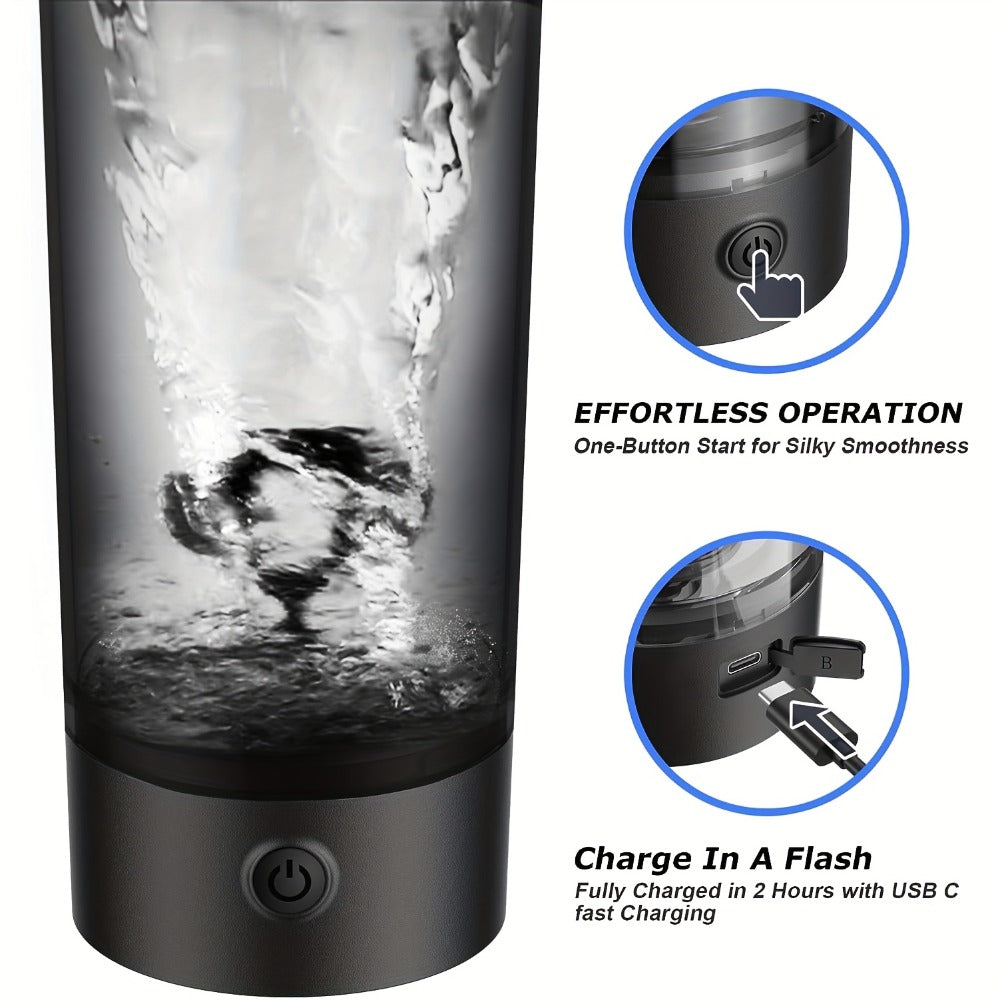 Electric Protein Shaker Bottle 24oz USB Rechargeable Self Stirring Blender Cup BPA Free Portable Gym Mixer for Protein Shakes Meal Replacements Fitness Gift