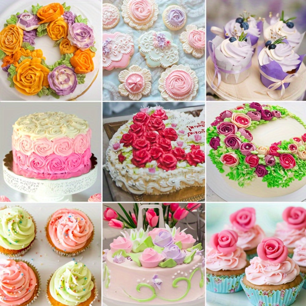386 Pcs Cake Decorating Baking Set with Piping Nozzles & Frosting Tips ¨C Complete Beginner Baking Tool Kit with Floral Nozzles, Pastry Tips & Decorating Tools