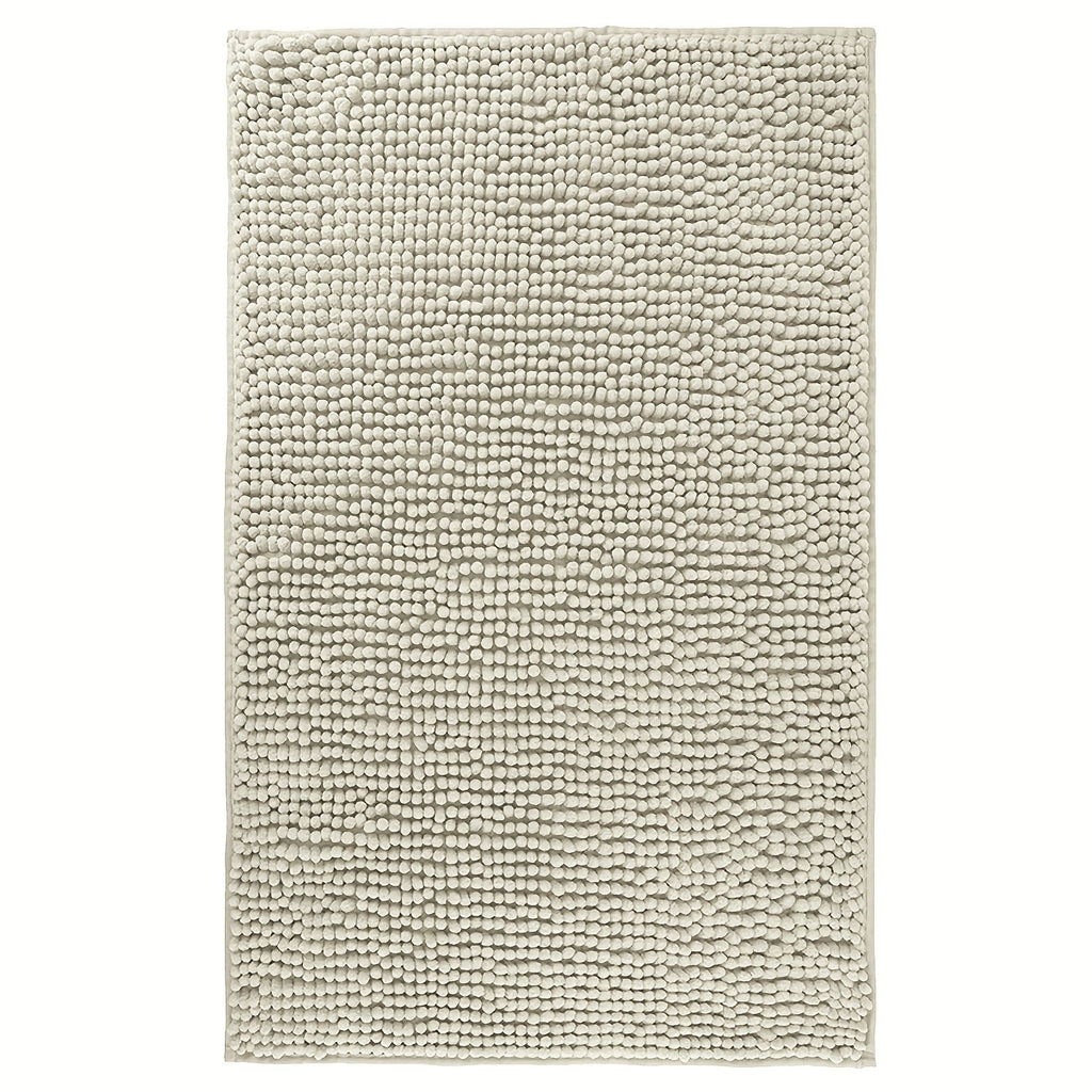 Chenille Bath Rug Extra Thick Soft Absorbent Non-Slip Bathroom Mat Machine Washable, Multiple Sizes & Colors