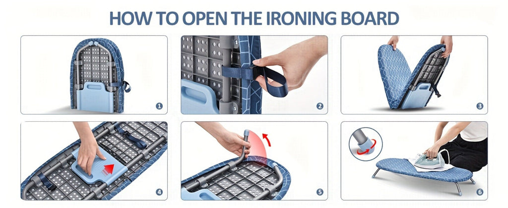 Foldable Ironing Board Tabletop, Portable Mini Ironing Board with Heat Resistant Cover & Non-Slip Feet, Small Folding Ironing Board for Home Laundry Room Dorm Apartment Travel Use, Space Saving Design