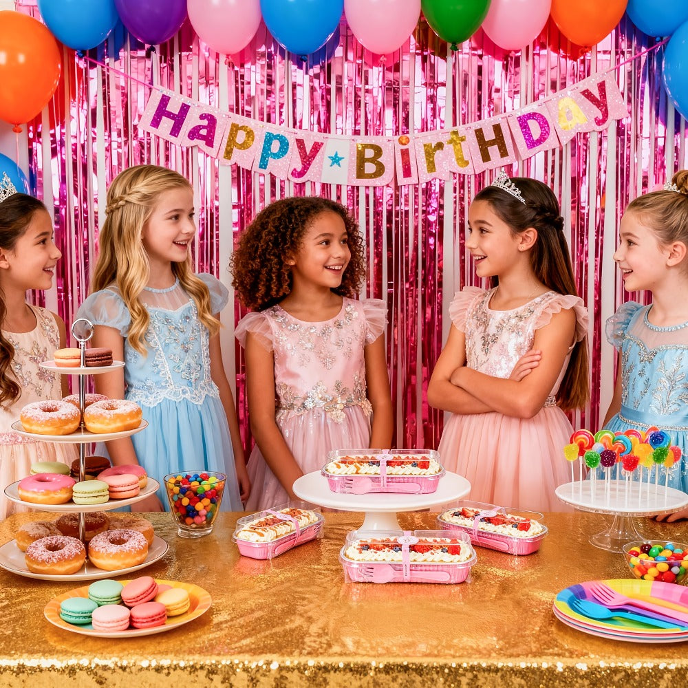 Mini Cake Pans 100 Pack with Lids and Spoons Aluminum Foil Rectangular Disposable Baking Pans 6.8oz for Cheesecake Desserts Gifts Party Catering 6 Colors