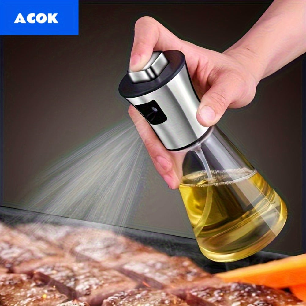 Oil Sprayer for Cooking Stainless Steel ¨C Pressurized Glass Olive Oil Spray Bottle for Kitchen BBQ Grilling Baking Air Fryer