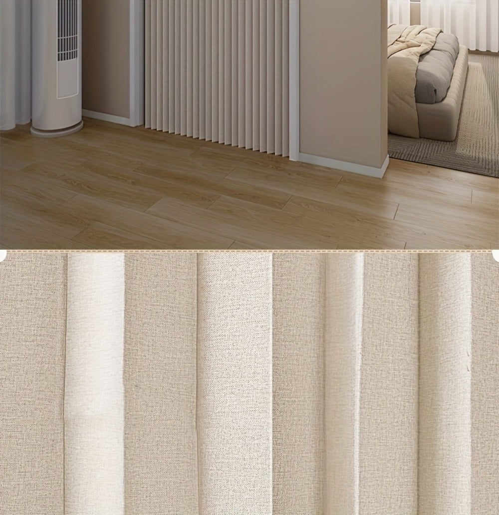 Magnetic Room Divider Curtain Doorway - Rodless Bohemian Striped Door Curtain, 210GSM Thickened Polyester, Natural Drape, Space Partition for Living Room Bedroom Kitchen, Machine Washable, No Rod Needed