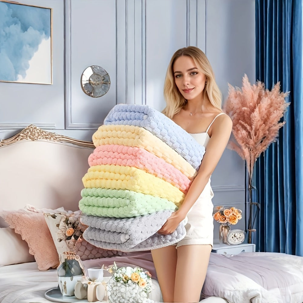 Waffle Weave Bath Towels Set 4 Pack or 8 Pack - Ultra Soft Super Absorbent Quick Dry Microfiber Moire Textured Towels | Spa Gym Travel Daily Use | Multi-Color Sets Gray Pink Blue Beige Gift Set
