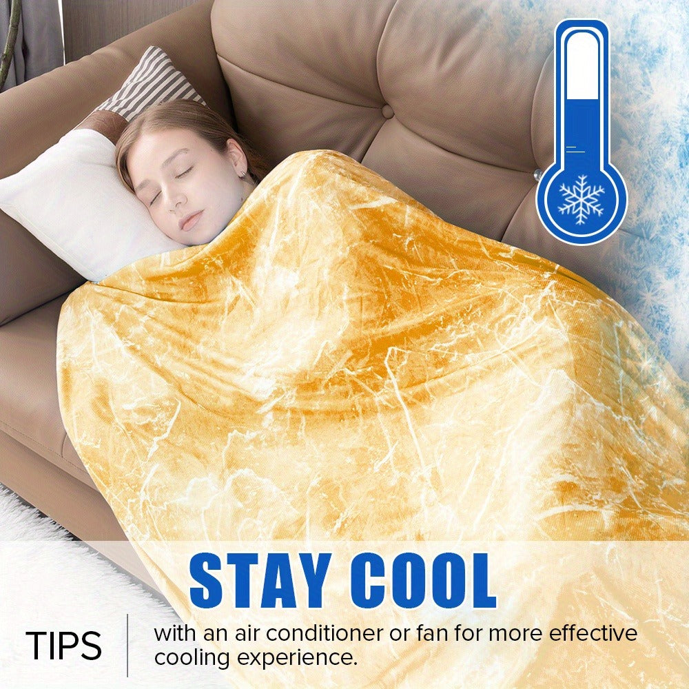 Cooling Blanket for Hot Sleepers - Summer Lightweight Breathable Throw Blanket Double-Sided Soft Cool Blanket for Bed Couch Sofa Night Sweats Hot Flashes Relief Tie-Dye & Solid Colors