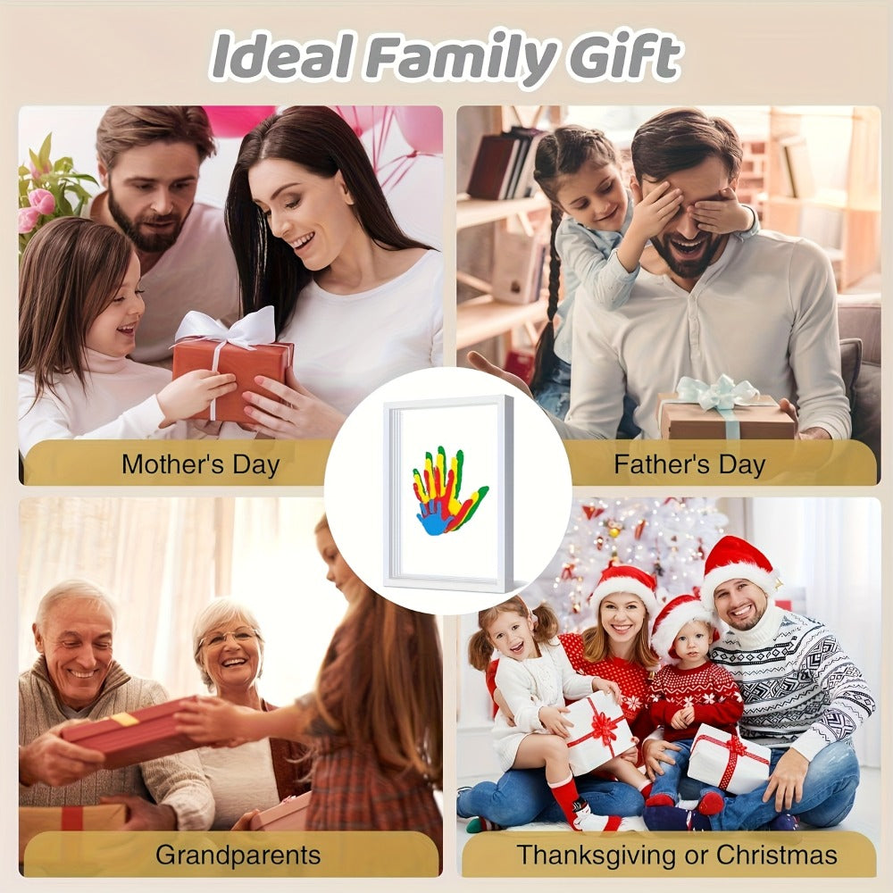 Family Handprint Kit with 4 Slots & 6 Colors ¨C Memory Frame Keepsake Gift