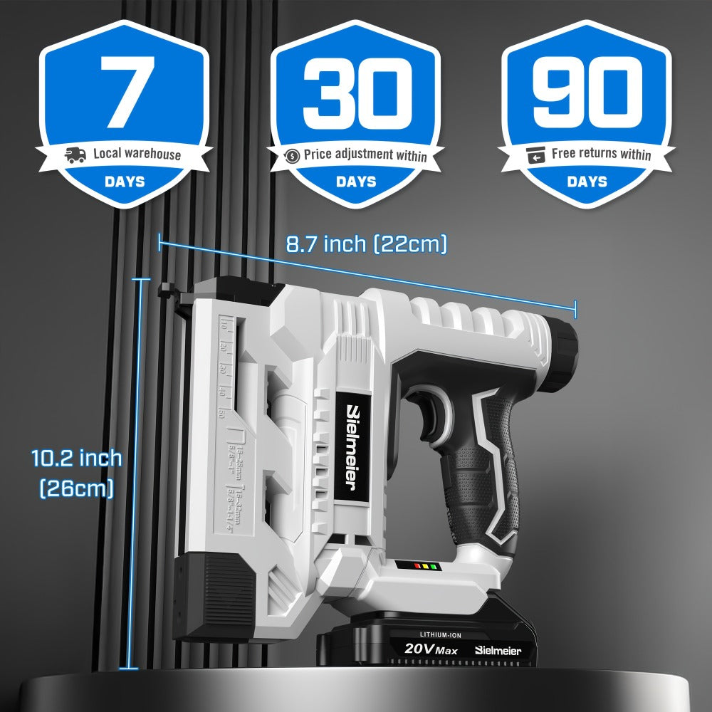 Cordless Stapler Nailer 2-in-1, 20V/4V Brad Nailer Without Compressor, Lightweight with Safety Striker Guard, Battery & Charger Included, 1600/2000 Nails & Staples, for Carpentry, Upholstery & DIY Projects