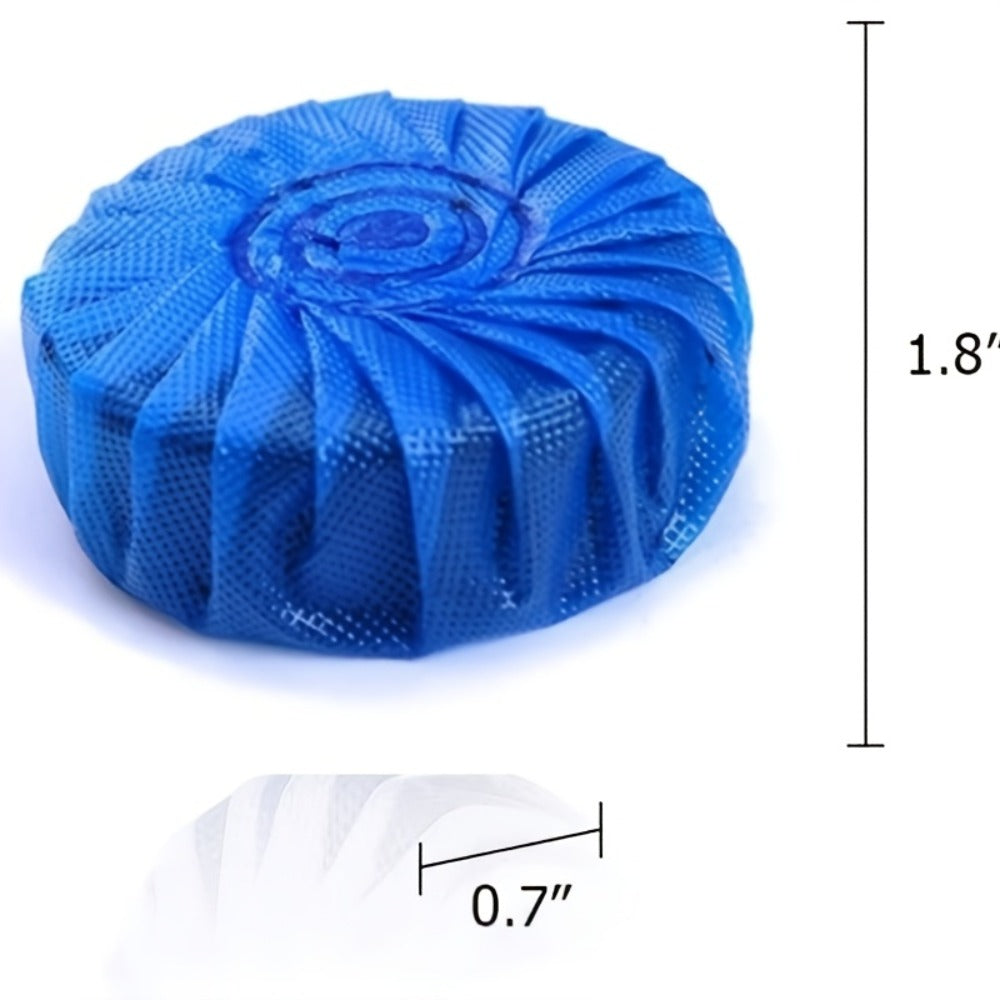 Blue Automatic Toilet Bowl Cleaner Tablets 20/24/48pcs - Low Odor Fresh Scent Powerful Stain Removal Long-Lasting Deodorizer, Safe for Plastic Surfaces, Easy Use for Home & RV Toilet Cleaning