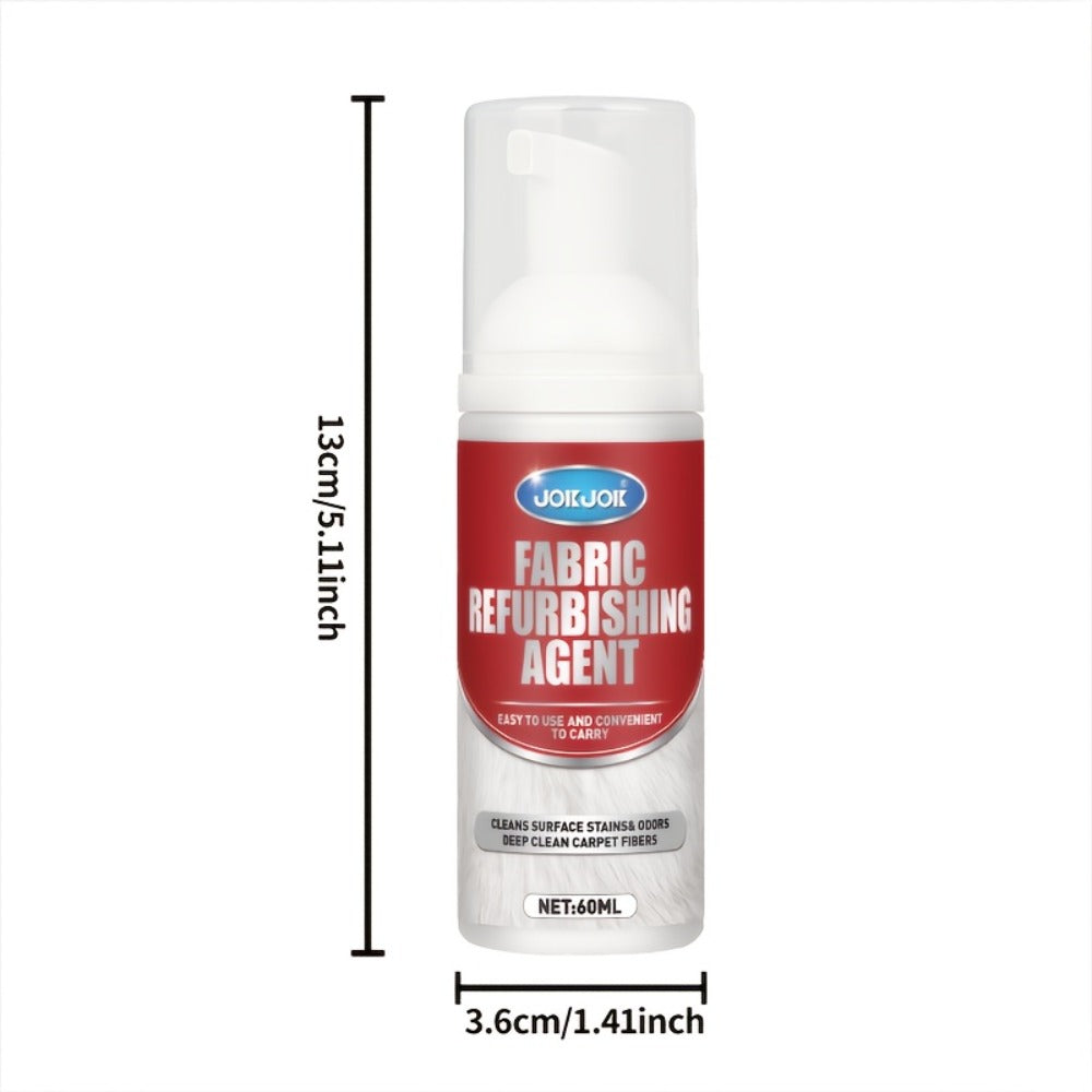 Fabric & Upholstery Cleaner Spray 2.03oz with Towel ¨C Deep Stain Remover for Carpet, Sofa & Car Interior, Glycerin-Based Surfactant-Free Formula, Easy Spray Application for Home & Auto