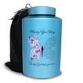 Cremation Urns for Human Ashes Large ¨C Stainless Steel Memorial Urn Holds 220 lbs, Decorative Butterfly Cardinal Fairy Design, Screw Lid & Seal Ring, Velvet Pouch Included, Adult Funeral Keepsake Urn