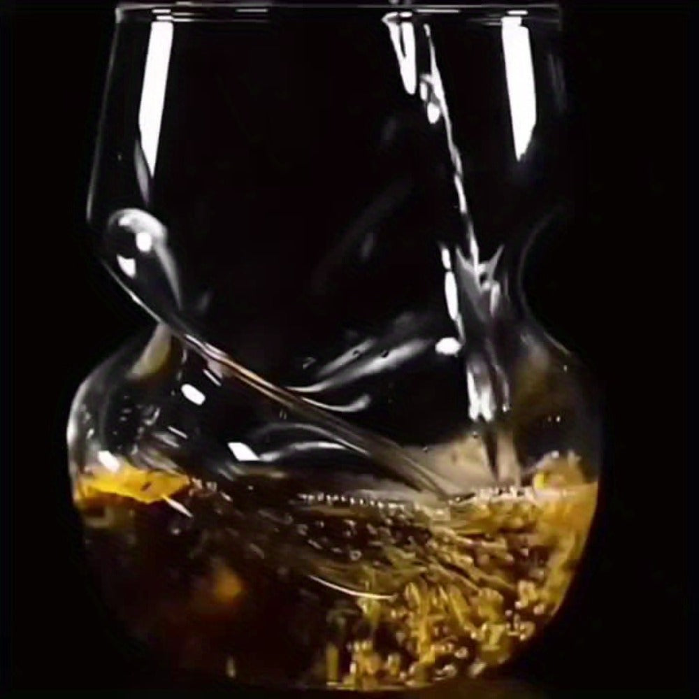 Borosilicate Drinking Glasses Set of 2 ¨C 16 Oz Elegant Curved Glassware for Wine, Iced Coffee, Mojitos, Juice & Whiskey ¨C Perfect for Parties, Weddings, Picnics & Gatherings