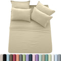 Brushed Microfiber Sheet Set 6pcs ¨C Soft Fade-Resistant Bedding 20 Colors Twin Twin XL Full Queen King Cal King Fitted Flat Pillowcases