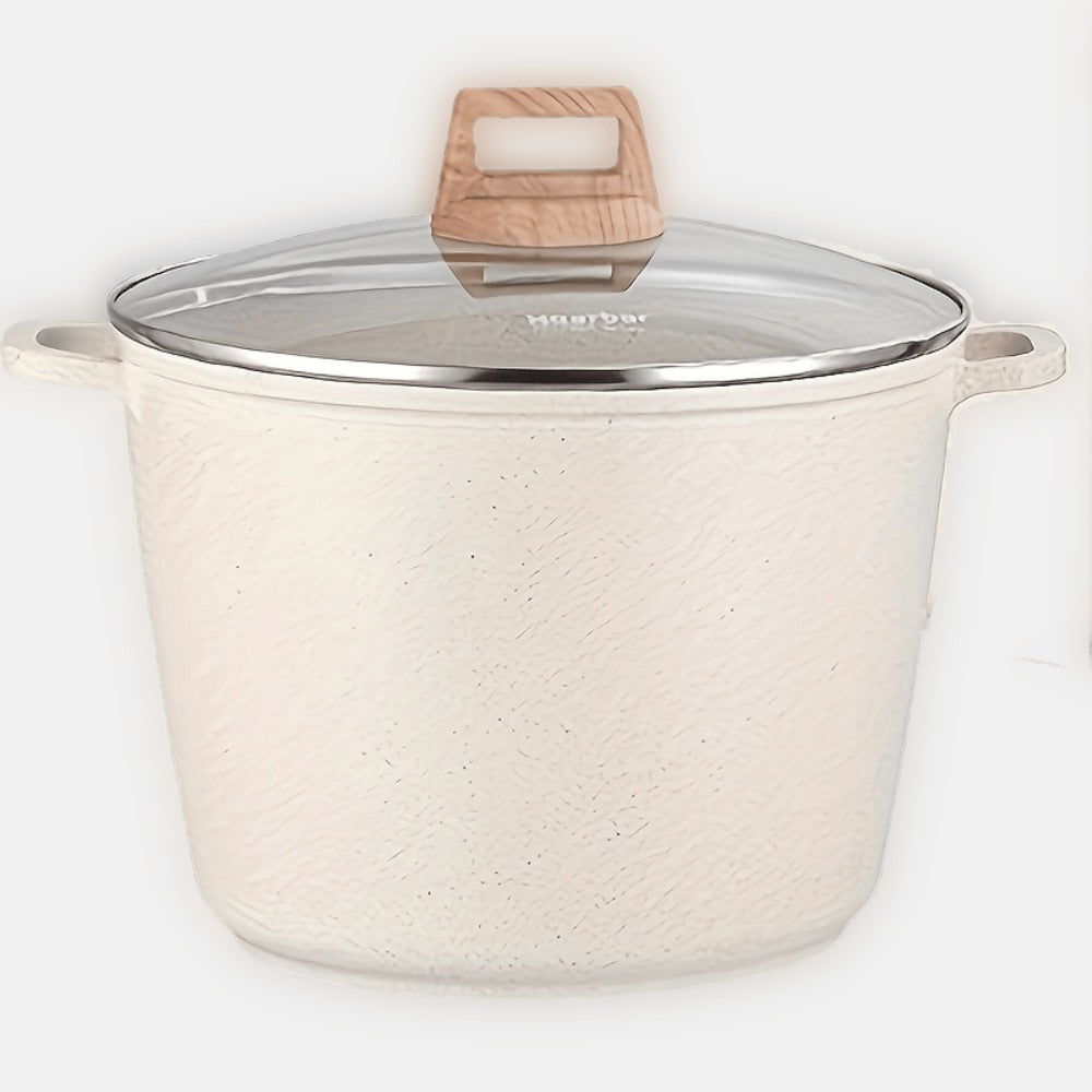 Non-Stick Stock Pot 10.5 QT Large Capacity Soup Pot with Lid - Induction Compatible All Stovetops High Temperature Resistant Easy Clean Cookware for Home Cooks Families Housewarming Gift
