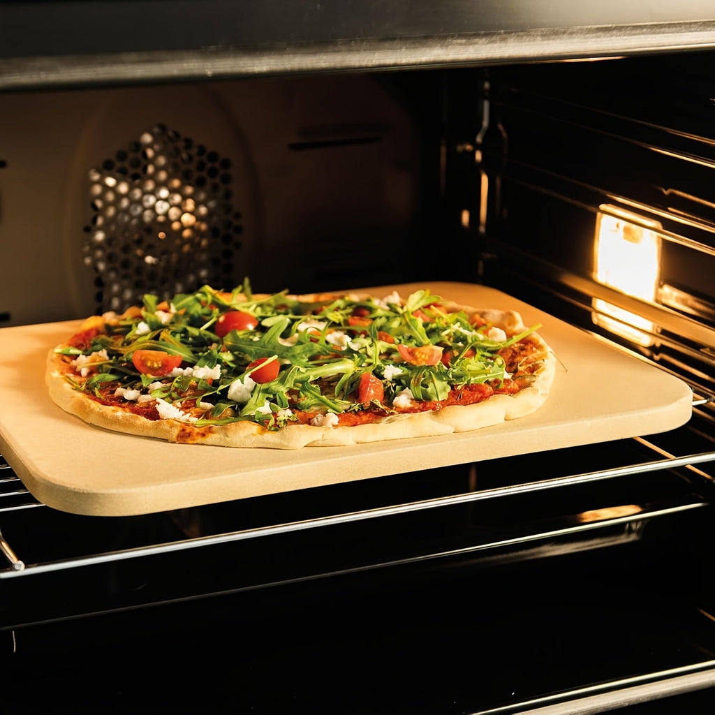 Pizza Stone for Oven and Grill Heavy Duty Cordierite Baking Stone Thermal Shock Resistant for Pizza Bread Rectangular 15x11.8 Inch Round 15 Inch