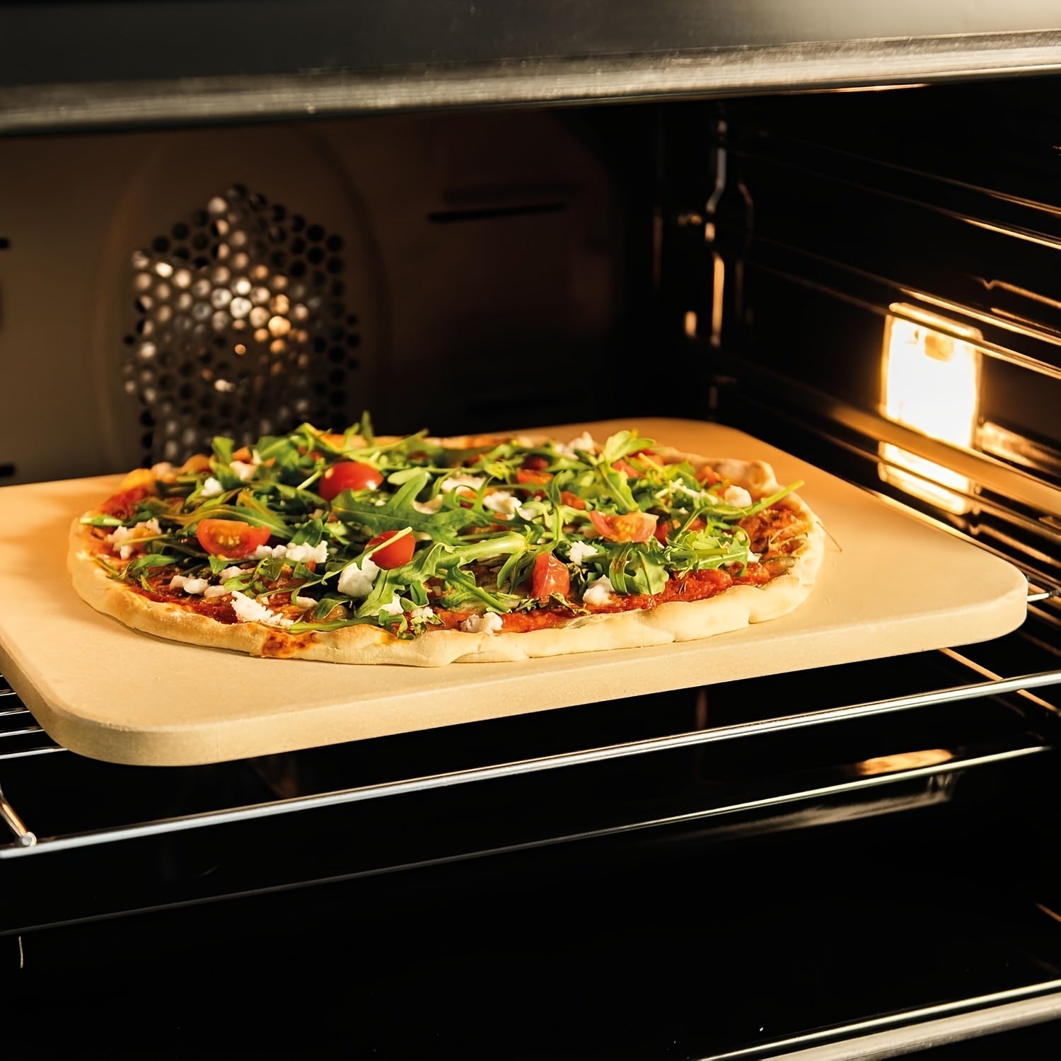 Pizza Stone for Oven and Grill Heavy Duty Cordierite Baking Stone Thermal Shock Resistant for Pizza Bread Rectangular 15x11.8 Inch Round 15 Inch