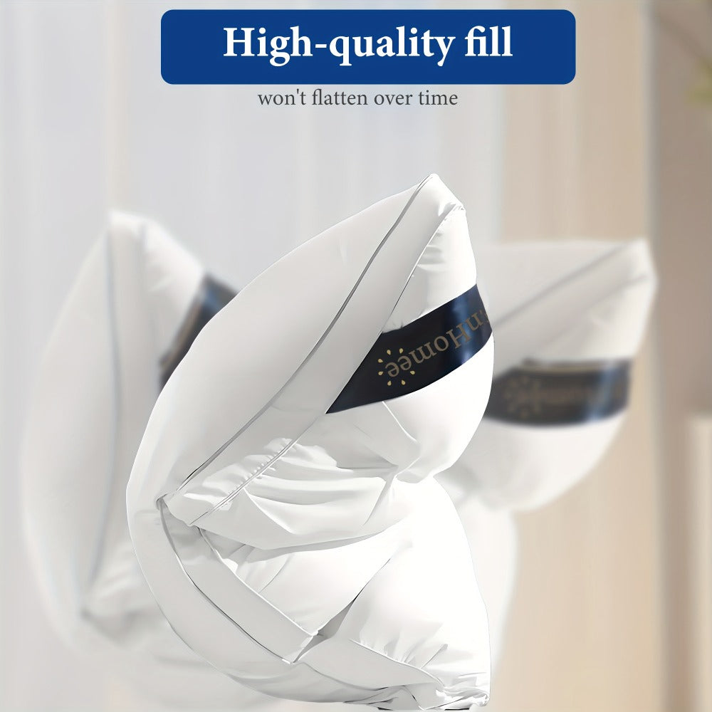 Bed Pillow 2 Pack Hotel Quality Twisted Flower Design 900g Fill - Adjustable Zipper Closure Breathable Polyester Sleeping Pillow for Side Back Stomach Sleepers, Luxury Soft Support Pillow Set