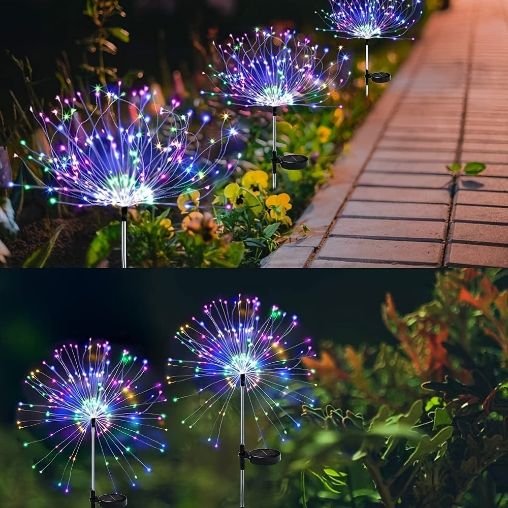 Solar Fireworks Lights Outdoor ¨C 60 to 420 LED Solar Garden Fairy Lights with 8 Modes, Waterproof Copper Wire Sparkler Lights for Garden, Patio, Yard, Pathway & Holiday Decoration
