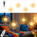 LED Cherry Blossom Chandelier Rattan String Lights USB 8 Modes Indoor Outdoor Holiday Decoration