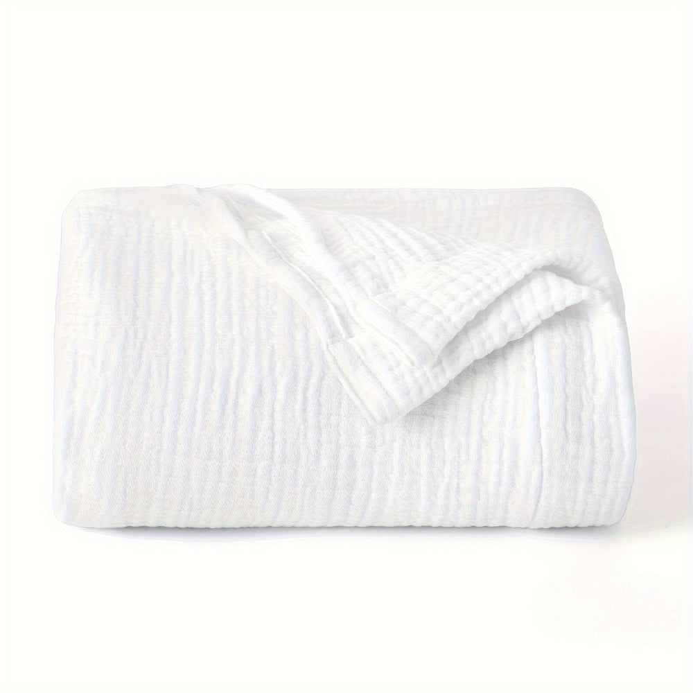 Muslin Blanket 100% Cotton 6-Layer ¨C Breathable Soft Gauze Throw for Couch & Bed, All Season, Machine Washable, 13 Colors, 5 Sizes