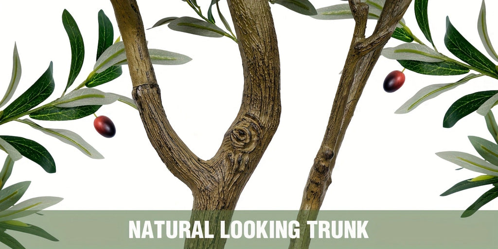 Artificial Olive Tree Indoor Tall Faux Potted Plant with Lifelike Leaves and Fruits for Living Room Office Bedroom Porch Home Decor Housewarming Gift 5FT 6FT 7FT