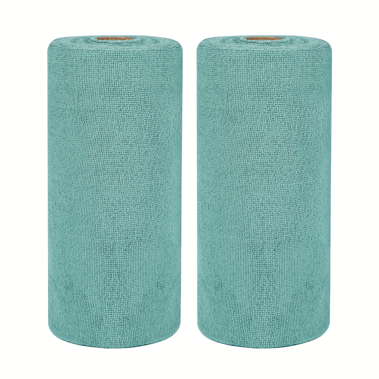 Microfiber Cleaning Cloths Reusable Paper Towel Roll Replacement ¨C Washable Absorbent Tear-Away Dishcloths for Kitchen, Bathroom & Car | Eco-Friendly Rags 50 or 100 Pack, 12x12 Inch