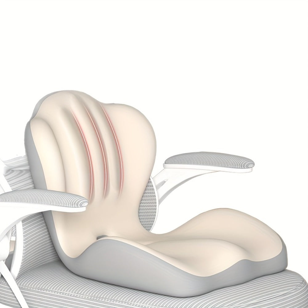 Hip & Lumbar Support Seat Cushion Ergonomic Memory Foam ¨C Breathable High-Density Back Support Pillow for Office Chair, Car Seat & Long Sitting, Daily Use or Gift