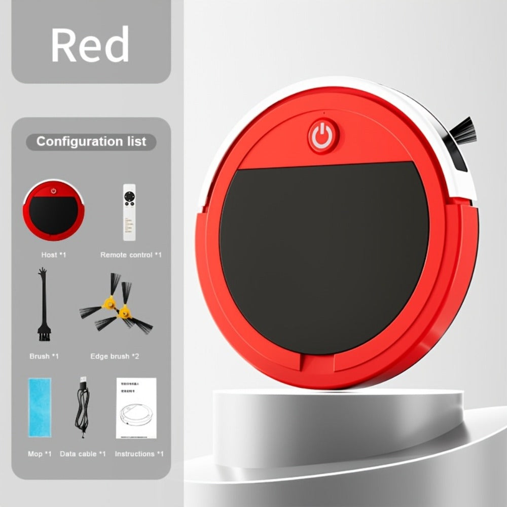 Robot Vacuum Cleaner 3-in-1 ¨C 2000Pa Powerful Suction, 150-Min Runtime, Auto Floor Cleaning for Pet Hair, Dust & Debris, Multi-Functional Robotic Vacuum for Hardwood, Tile & Low-Pile Carpet