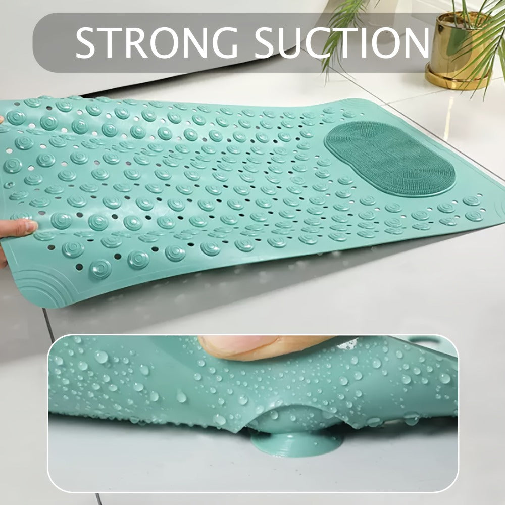 Non-Slip Bath Mat with Massage Texture Extra Large Shower Tub Mat Anti-Slip Bathtub Mat