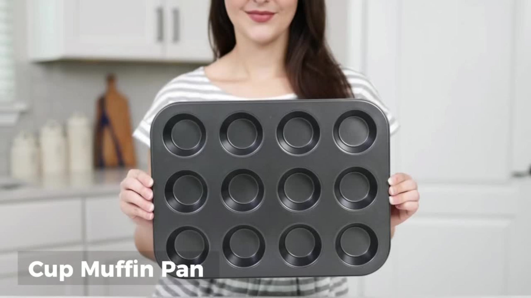 Nonstick Bakeware Set with Cooling Rack Cookie Sheet Cake Pans Loaf Muffin Pizza Pan Oven Safe Baking Pans Set for Kitchen 6 14 15 Piece