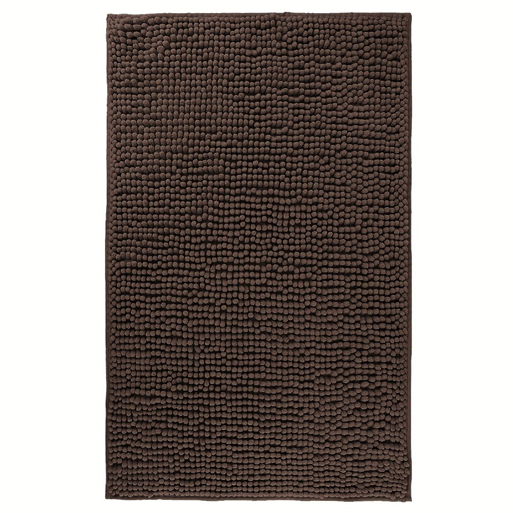 Chenille Bath Rug Extra Thick Soft Absorbent Non-Slip Bathroom Mat Machine Washable, Multiple Sizes & Colors