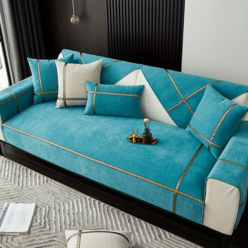 Chenille Sofa Cover Pet-Friendly Slipcover All Season Furniture Protector for Living Room Bedroom Office Couch Cover Multiple Sizes Colors