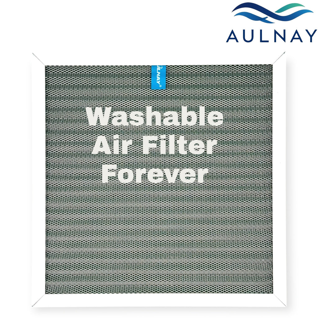 Washable Reusable Electrostatic HVAC Air Filter MERV 8, Permanent AC Furnace Filter with Static Electricity Filtration, Easy Install, Improves Airflow and Indoor Air Quality, Multiple Sizes