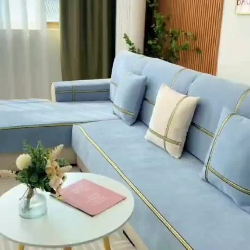 Chenille Sofa Cover Pet-Friendly Slipcover All Season Furniture Protector for Living Room Bedroom Office Couch Cover Multiple Sizes Colors