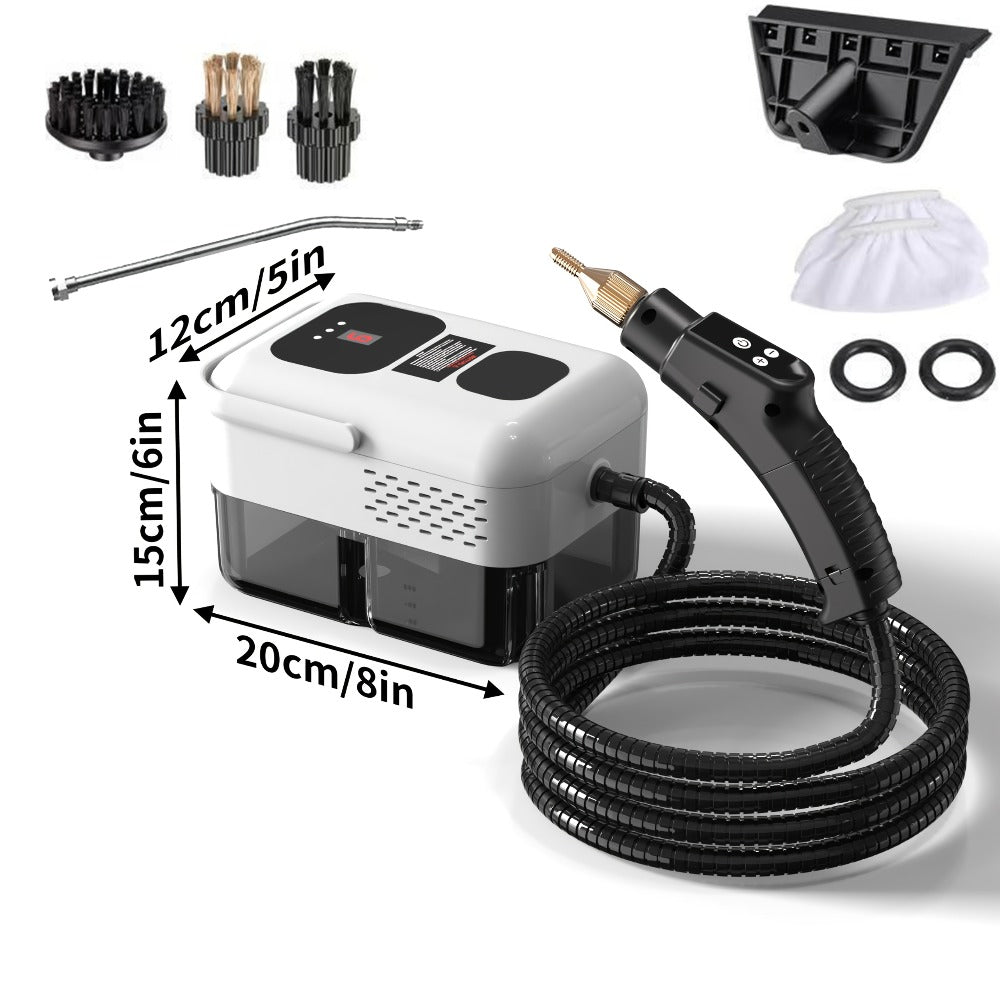 Handheld Steam Cleaner 2500W High Pressure for Home Kitchen Grease Sofa Air Conditioner Washing Machine Floor Tile Bathroom